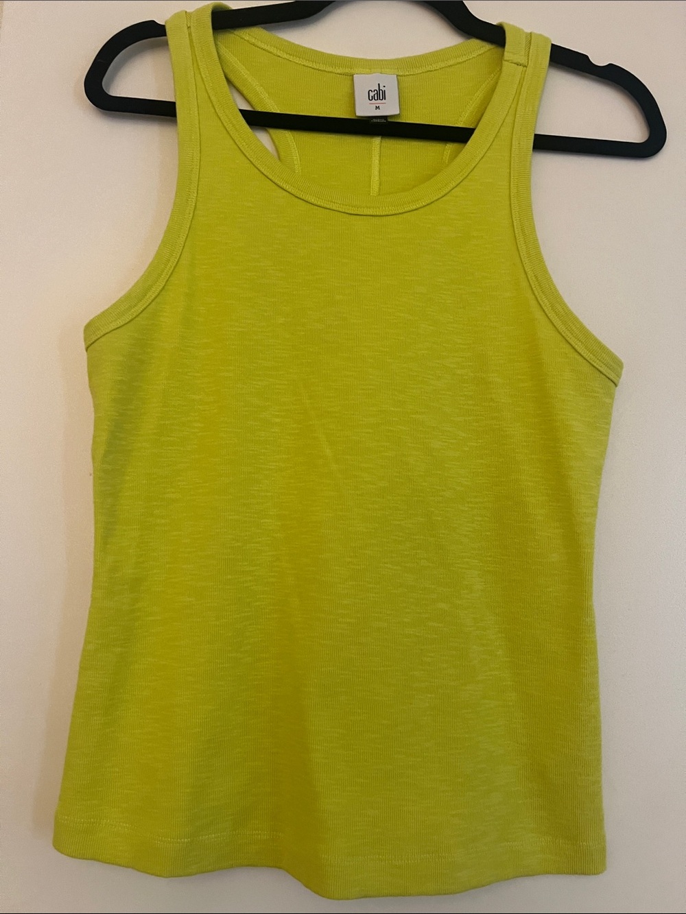 CAbi Neon Green Ribbed Tank Top